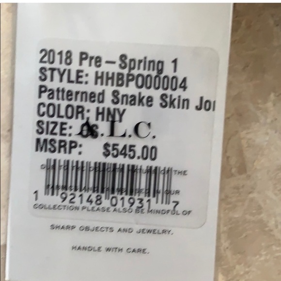 A.L.C. Joni Gold Snakeskin Handbag Clutch Purse NWT - Picture 7 of 8